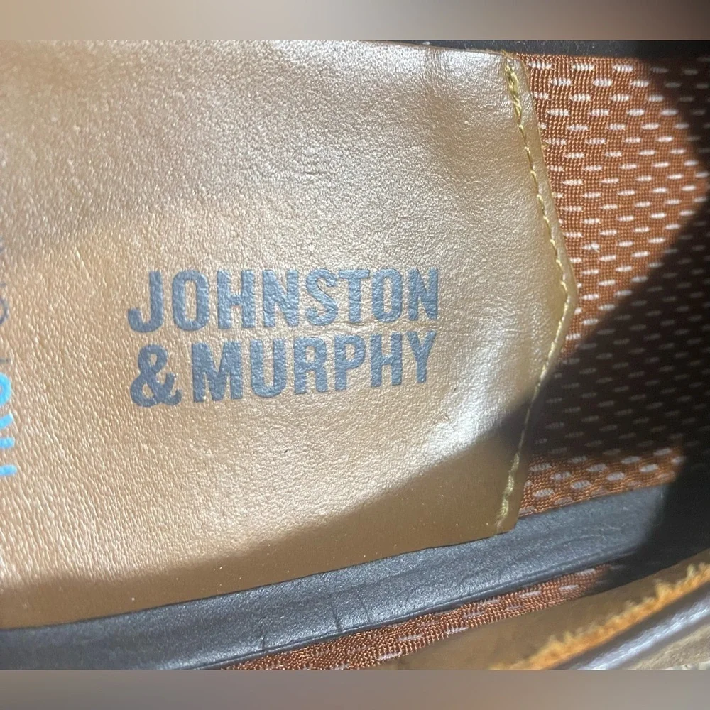 Johnston & Murphy Upton Plain Toe Shoe, Size 9M, Dark Brown Nubuck Leather
